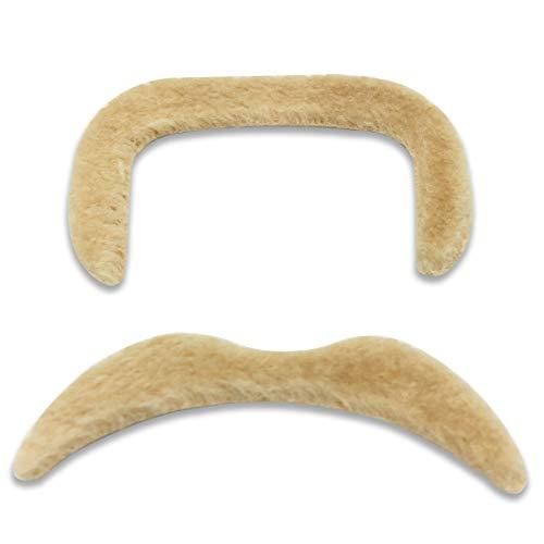 60 Pcs Fake Beard Self Adhesive Novelty Hairy Mustaches Costume Facial Hair for Birthday and Halloween - Decotree.co Online Shop