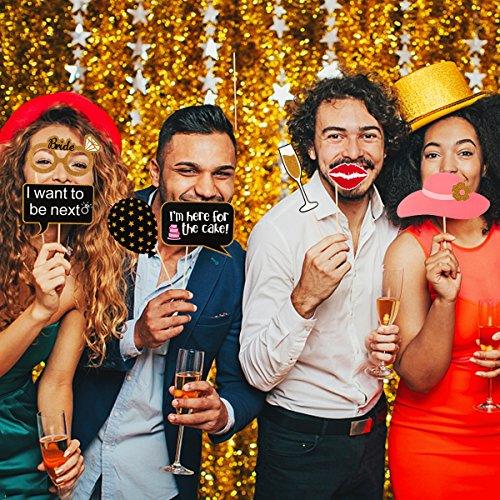 60Pcs Wedding Photo Booth Props Pose Sign Kit, Bachelorette Christmas Holiday Wedding Birthday Party Decoration Supplies - Decotree.co Online Shop