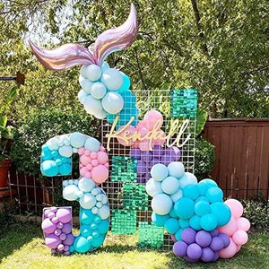 119Pcs Mermaid Balloon Garland Kit, Mermaid Tail Arch Party Decorations with Pink Purple Blue Balloons for Girls Mermaid Birthday Party Under The Sea Party - Decotree.co Online Shop