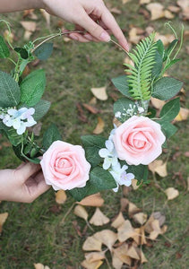 Artificial Flowers Real Looking Blush Heirloom Foam Fake Roses with Stems for DIY Wedding Bouquets Pink Bridal Shower Centerpieces - Decotree.co Online Shop