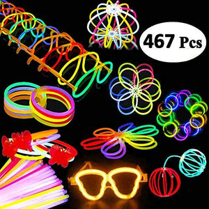 PartySticks Glow Sticks Party Supplies 100Pk - 8 inch Glow in The Dark Light Up Sticks Party Favors, Glow Party Decorations, Neon Party Glow Necklaces
