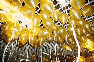 100 Pack Gold Balloons Latex 10" Helium Balloon Gold for Wedding Birthday Party Festival Christmas Decorations - Decotree.co Online Shop