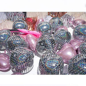 139pcs Black Silver Balloon Garland Arch Kit, 4D Disco Foil Balloons Silver Metallic Balloons Party Decorations - Decotree.co Online Shop