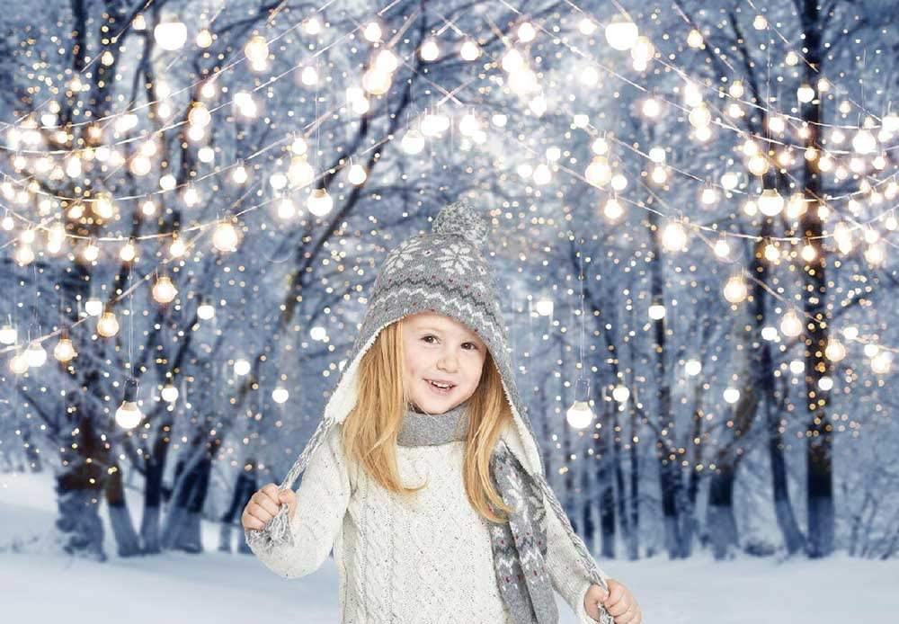 Winter Scene Backdrop Wonderland Snowflake Photography Background - Decotree.co Online Shop