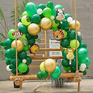 144pcs Party Balloon garland kit Green Forest Jungle Safari Theme Balloons Party Decoration Baby Shower Birthday Backdrop (144PCS- Safari) - Decotree.co Online Shop