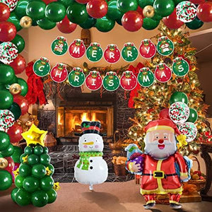 Christmas Decorations Balloon Arch Garland Kit, 87 pcs Xmas Party Supplies Balloon Ornaments Set - Decotree.co Online Shop