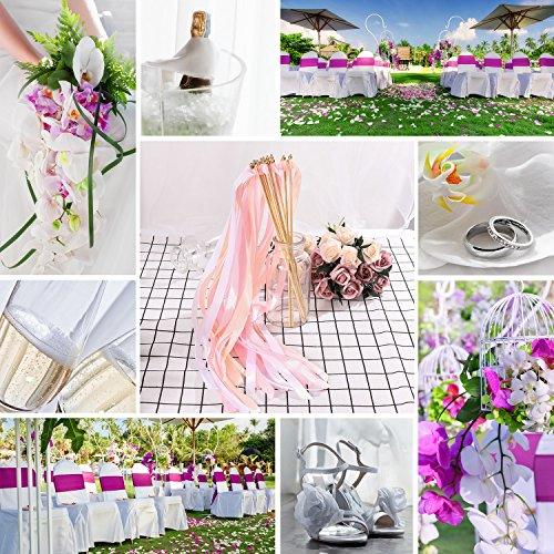 25 Pack Ribbon Wands Chromatic Silk Ribbon with Bells - Decotree.co Online Shop