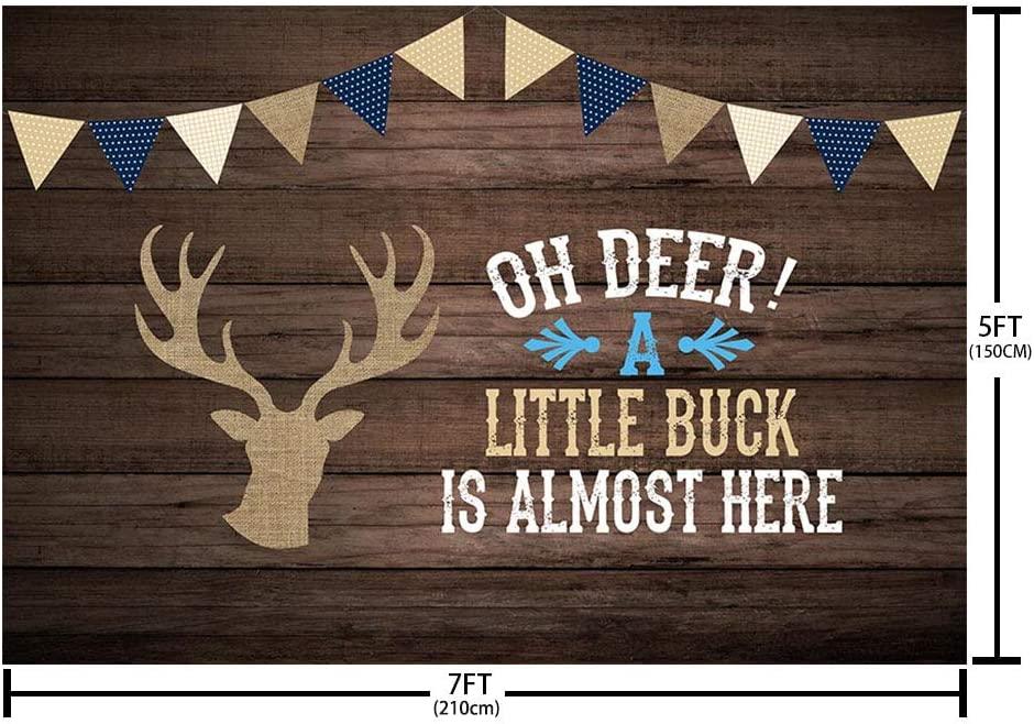 Oh Deer Boy Baby Shower Gray Rustic Wood Backdrops Birthday Party Decoration - Decotree.co Online Shop