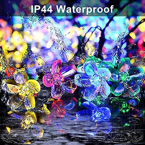 2pcs Cherry Blossoms Solar Flower String Lights for Garden Decoration Christmas Tree Party - Decotree.co Online Shop