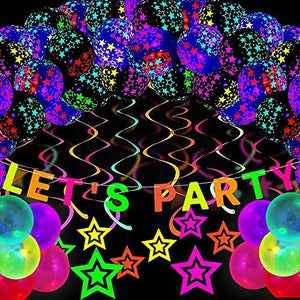 78pcs Glow in the dark balloons party supplies for Graduation Wedding Party - Decotree.co Online Shop