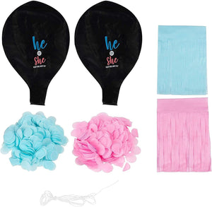 Gender Reveal Balloon Kit ââ‚?2-Pack Giant XL Confetti Balloons with 24 Tassels and String ââ‚?Gender Reveal Party Supplies, 36-Inch Diameter Balloons - Decotree.co Online Shop