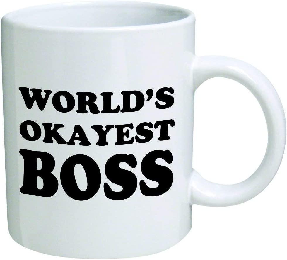 World's Okayest Boss Coffee Mug - 11 Oz Mug - Nice Motivational And Inspirational Office Gift - Decotree.co Online Shop