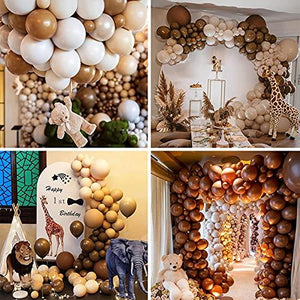 124pcs Party Balloon Arch kit Peach Brown Balloons Party Decoration Baby Show Birthday Wedding Pastel Balloon Decor - Decotree.co Online Shop