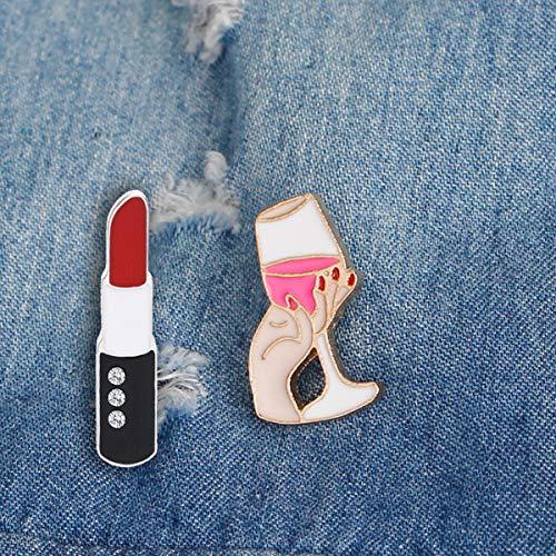 Enamel Lapel Brooches Pin Set, 6pcs Urban Beauty Series Brooch, Fashionable Cartoon Pins for Backpacks Clothes Bags - Decotree.co Online Shop