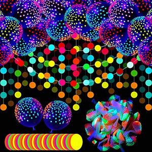 50 Pieces Neon Glow Balloons Glow in the Dark Supplies for Glow Neon Party - Decotree.co Online Shop