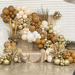 143pcs Party Balloon garland kit Peach Brown Balloons Party Decoration (143PCS- Coco Brown) - Decotree.co Online Shop