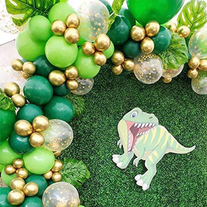 100 Pack Green Latex Balloons, Dark Green Balloons and Light Green Balloons with Green Ribbon for Jungle Safari St. Patrick's Day Party Decorations. - Decotree.co Online Shop