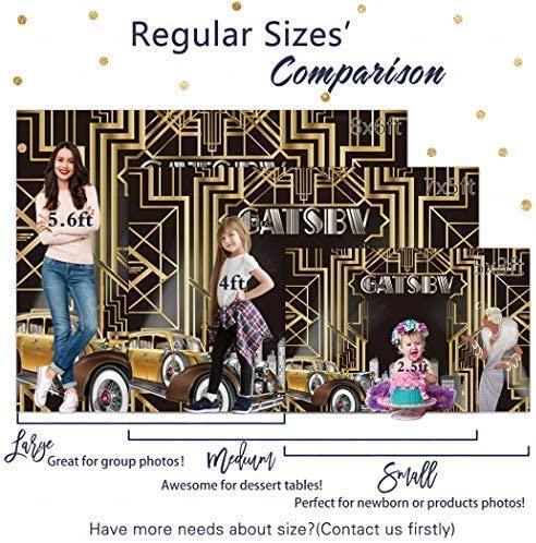 Gatsby Themed Backdrop for Celebration Retro Roaring 20's 20s Party Art Decor Happy 1st Birthday Wedding Decoration Pictures Background Supplies Photo Booth Prop - Decotree.co Online Shop