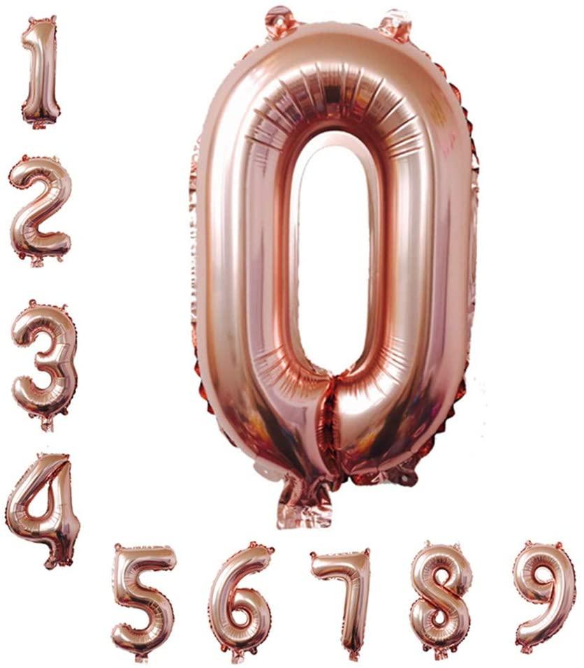 40 Inch Rose Gold Jumbo 1 Number Balloons Huge Giant Balloons Foil Mylar Number Balloons for Birthday Party,Wedding, Bridal Shower Engagement - Decotree.co Online Shop