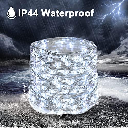 2pcs White Solar Fairy Lights for Wedding and Home Party Decorations - Decotree.co Online Shop