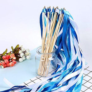 25 Pack Ribbon Wands Chromatic Silk Ribbon with Bells - Decotree.co Online Shop