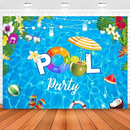 Pool Party Backdrop for Birthday Party Summer Pool Party Banner Backdrop Beach Party Supplies - Decotree.co Online Shop