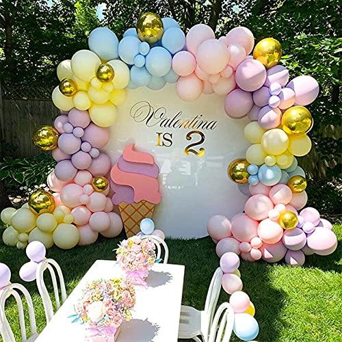 134pcs Party Balloon Arch kit Macaron Rainbow Cream Balloons Party Decoration (134PCS- Macaron) - Decotree.co Online Shop