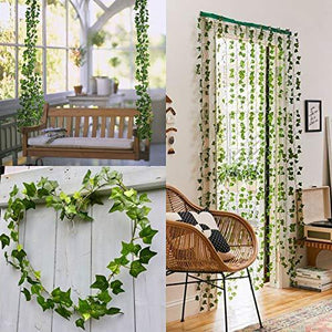 10pcs Fake Ivy, Artificial Ivy Garland Fake Vines, Silk Leaves Greenery Hanging Plants for Bedroom Garden Home Wedding Wall Decor, 76 Feet - Decotree.co Online Shop