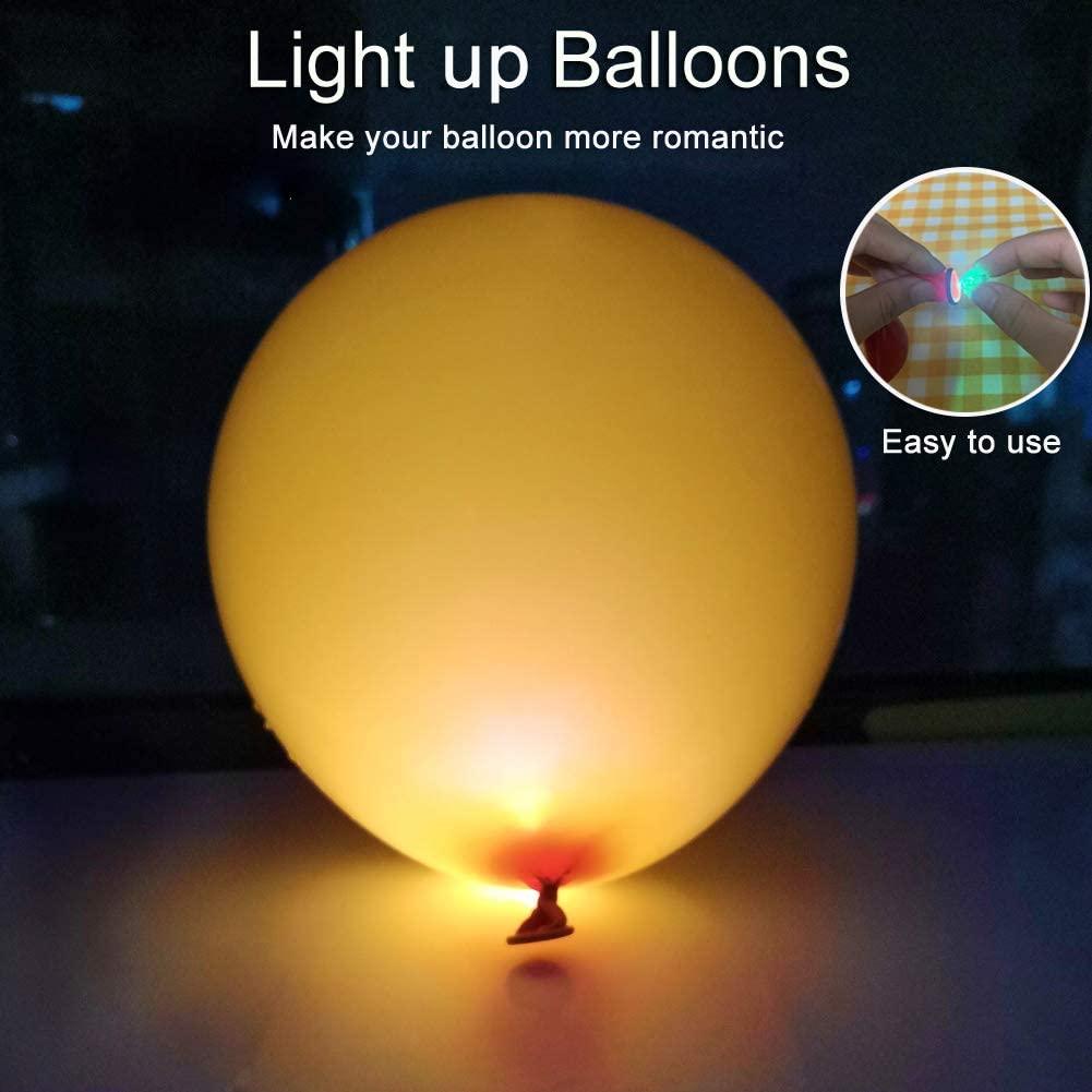 100 Pack | 12'' White Latex LED Light Up Balloons Glow Party Decor Ideas - Decotree.co Online Shop