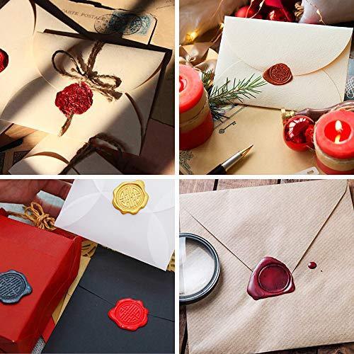 624PCS Sealing Wax Beads Packed in Plastic Box, with 2PCS Tea Candles and 1 PC Wax Melting Spoon for Wax Sealing Stamp (24 Colors) - Decotree.co Online Shop