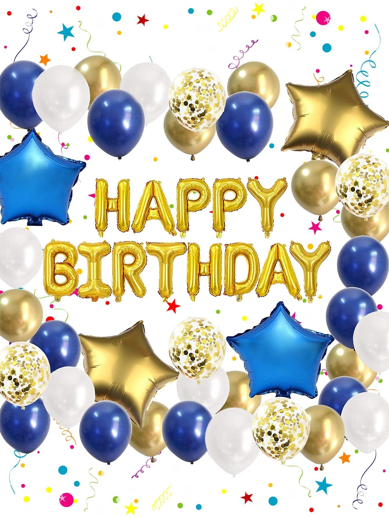 62pcs Birthday Party Number Shaped Balloon Set - Decotree.co Online Shop