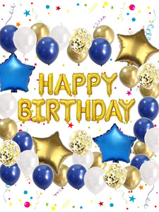 62pcs Birthday Party Number Shaped Balloon Set - Decotree.co Online Shop