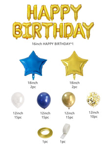 62pcs Birthday Party Number Shaped Balloon Set - Decotree.co Online Shop