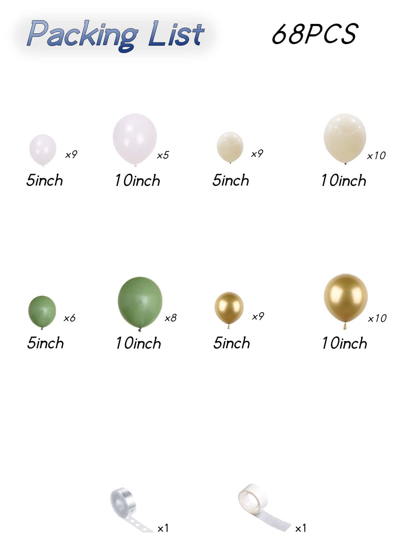 68pcs Balloon Garland Set - Decotree.co Online Shop