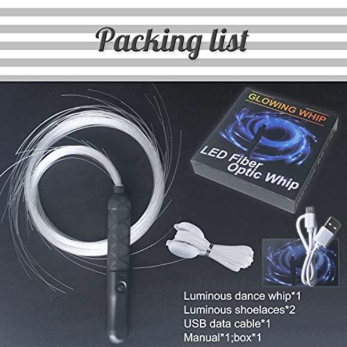 6ft led Rechargeable Pixel Whip Rave Party Fiber Optic Glow Whip ...