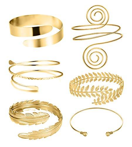 6Pcs Arm Cuff Upper Arm Band Cuff Bracelet Bangle for Women - Decotree.co Online Shop