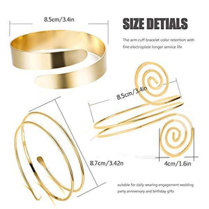 6Pcs Arm Cuff Upper Arm Band Cuff Bracelet Bangle for Women - Decotree.co Online Shop