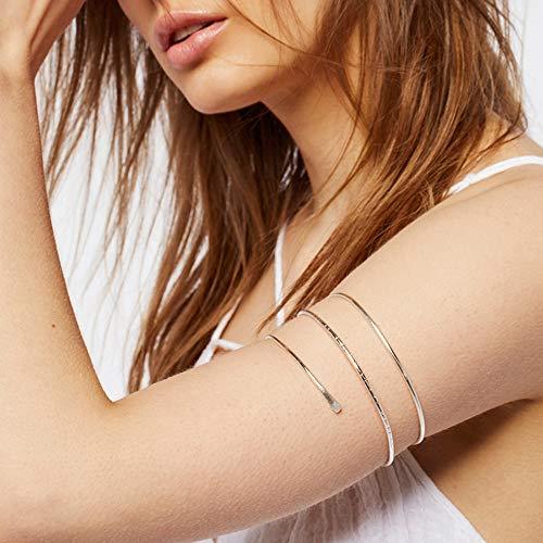 6Pcs Arm Cuff Upper Arm Band Cuff Bracelet Bangle for Women - Decotree.co Online Shop