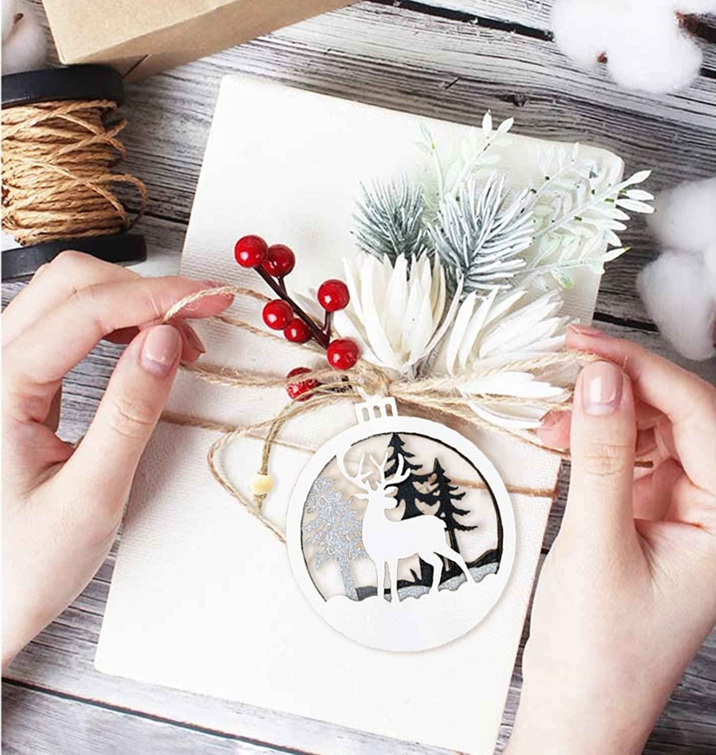 6pcs Christmas Farmhouse Rustic Ornaments Set for Christmas Tree Decor - Decotree.co Online Shop