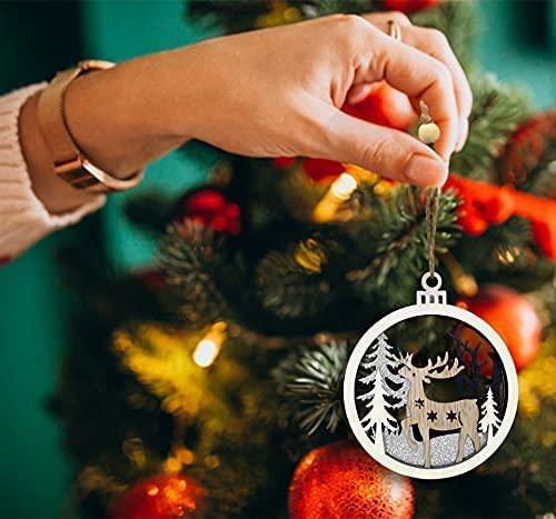 6pcs Christmas Farmhouse Rustic Ornaments Set for Christmas Tree Decor - Decotree.co Online Shop