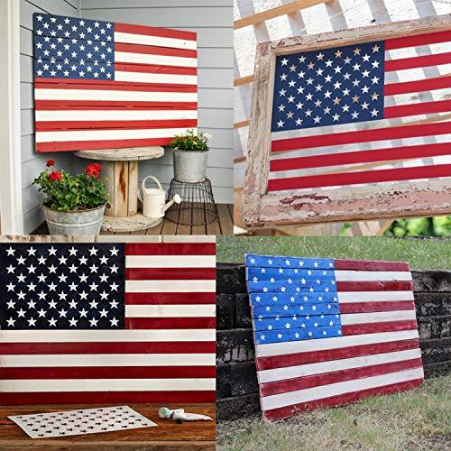 7 Pieces American Flag 50 Stars Stencil Template for Painting on Wood, Fabric, Paper, Airbrush - Decotree.co Online Shop