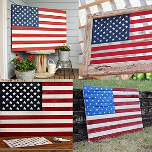 7 Pieces American Flag 50 Stars Stencil Template for Painting on Wood, Fabric, Paper, Airbrush - Decotree.co Online Shop