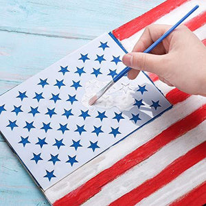 7 Pieces American Flag 50 Stars Stencil Template for Painting on Wood, Fabric, Paper, Airbrush - Decotree.co Online Shop