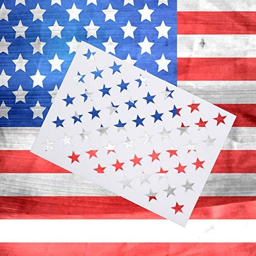 7 Pieces American Flag 50 Stars Stencil Template for Painting on Wood, Fabric, Paper, Airbrush - Decotree.co Online Shop