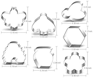 7 Pieces Bee Cookie Cutters Set for Honey Bee Party Decoration Favor - Decotree.co Online Shop
