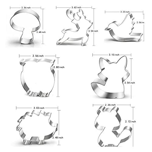 7 Pieces Woodland Cookie Cutter Set for Kids Birthday Party Woodland Baby Shower - Decotree.co Online Shop