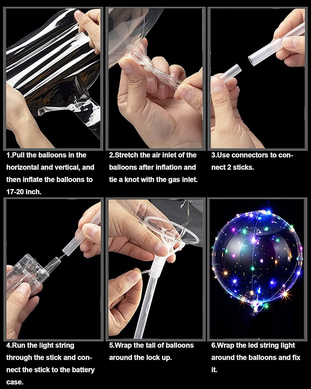 70cm Wedding Birthday Party Big Latex Stuffing Clear Balloons Foil Balloons Holder Sticks - Decotree.co Online Shop