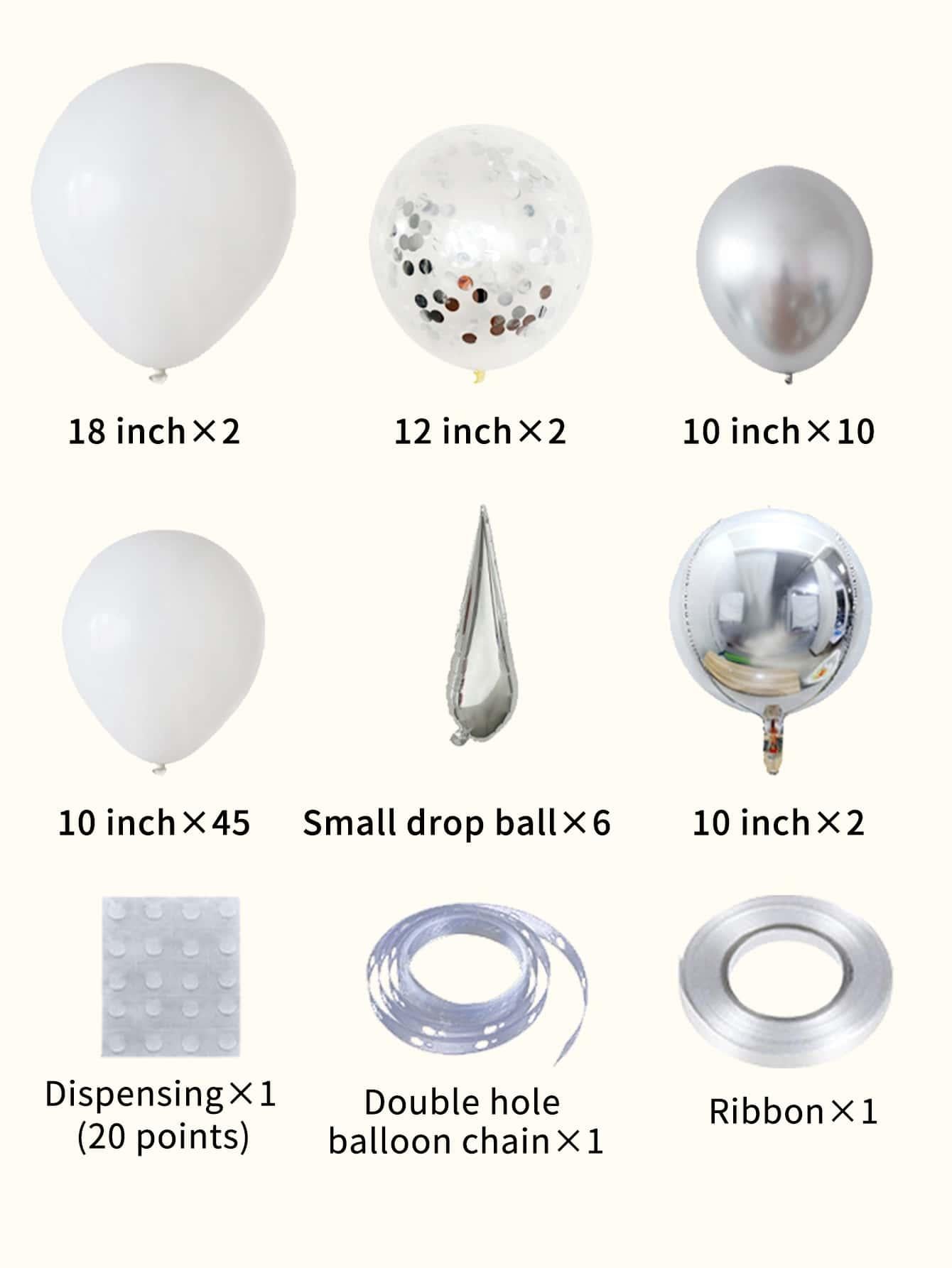 70pcs Wedding Decorative Balloon Set - Decotree.co Online Shop