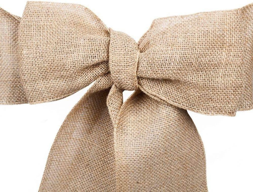 6"X108" Natural Jute Burlap Chair Bow Sashes for Wedding Event Party Ceremony Reception - Decotree.co Online Shop