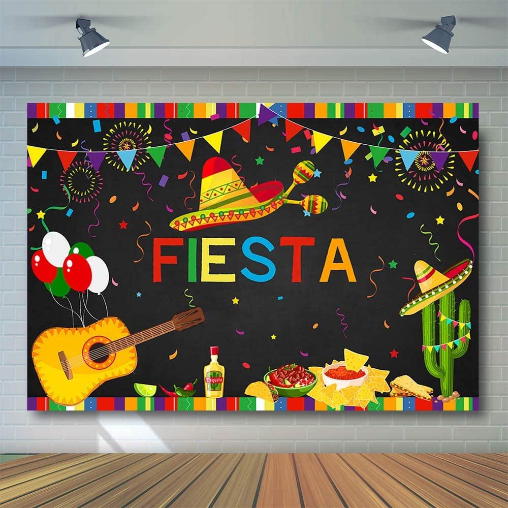 Fiesta Birthday Backdrop Mexican Fiesta Themed 1st Birthday Photo Booth Background 7x5ft - Decotree.co Online Shop